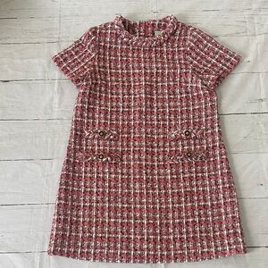 Tuckernuck Magnolia Tweed Jackie Dress Red black and White Dress